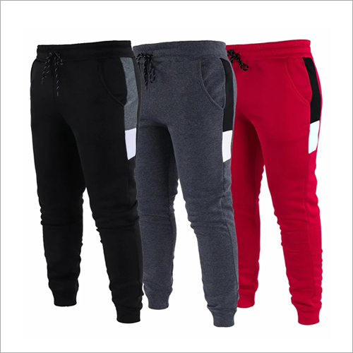 Mens Plain Lower - Polyester Fabric, Small to X-Large Sizes, Black Color, Regular Fit, Mid-Rise Waist, Drawstring Closure, Ankle Length