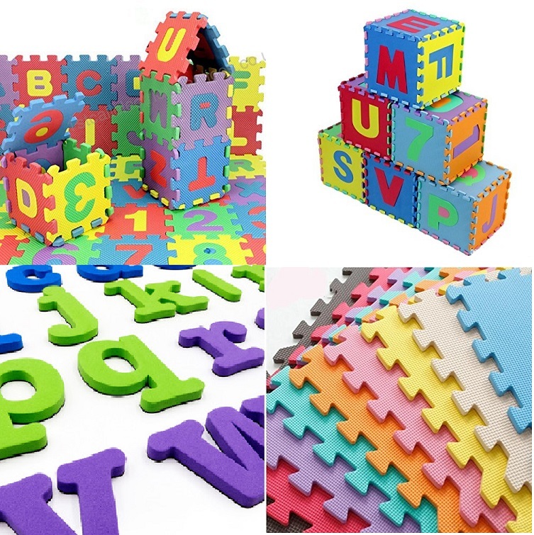 Educational Puzzle Mats - Soft Foam, 10-50mm Thickness | Colorful, Eco-friendly, Washable, Anti-slip Iq Development Toys