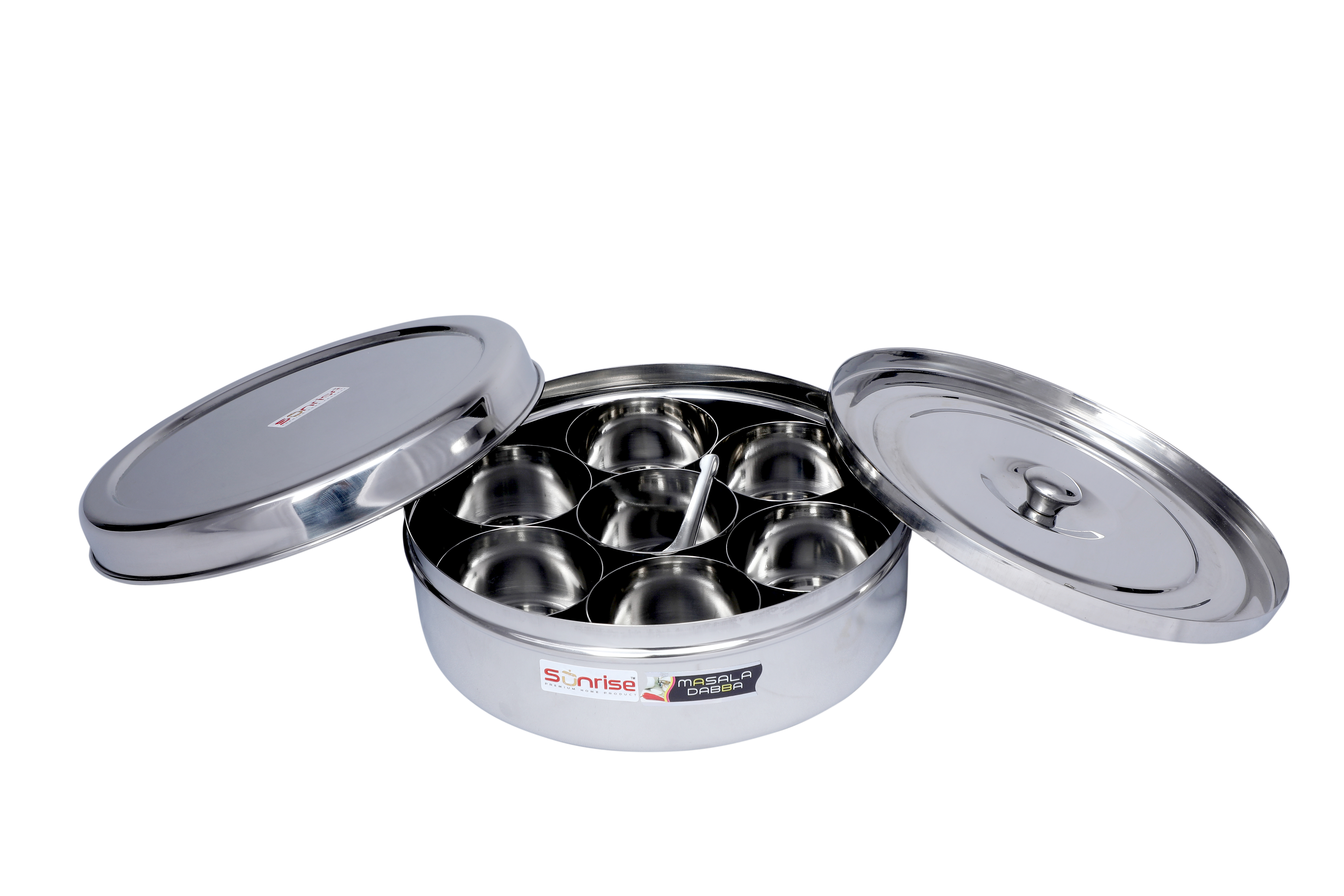 Ss Masala Dabba - 10x14 Inches | Stainless Steel, Mirror Finish, Ideal For Spice Storage