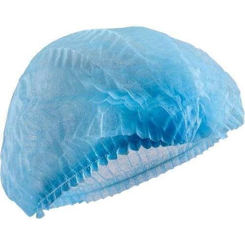 Disposable Bouffant Cap - Pp Spun-bond Non-woven, Standard Size 46cm Length, Blue/green/white Colors, Elastic Double Stranded Closure, Non-sterile, 100 Pcs Per Packet
