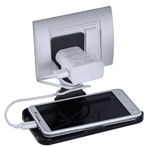 Mobile Charging Stand Wall Holder - Abs Plastic, 7x2.7x12.4cm | Improved Design For Stability, Folds For Space-saving, Holds Any Device