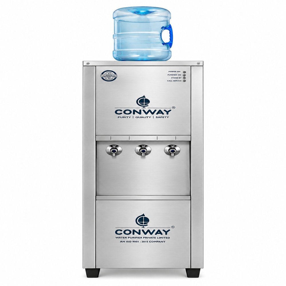 Premium Quality Stainless Steel UV & Ozone Water Purifier cum Dispenser - 100 Liters Capacity, Normal & Hot Water, 180-260 Volts, One Year Warranty