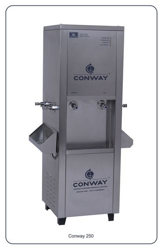 Premium Quality Stainless Steel Water Purifier - 550x525x1450 mm | UV & Ozone Purification, Normal & Hot Dispensing, 250 Liters Capacity