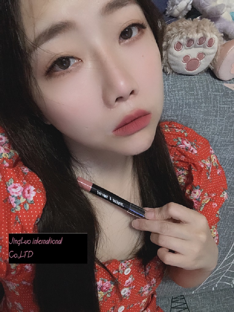 Jingluo & Imprint Rotating Lipstick Pen Waterproof Non-stick Cup (Dry Rose Powder)