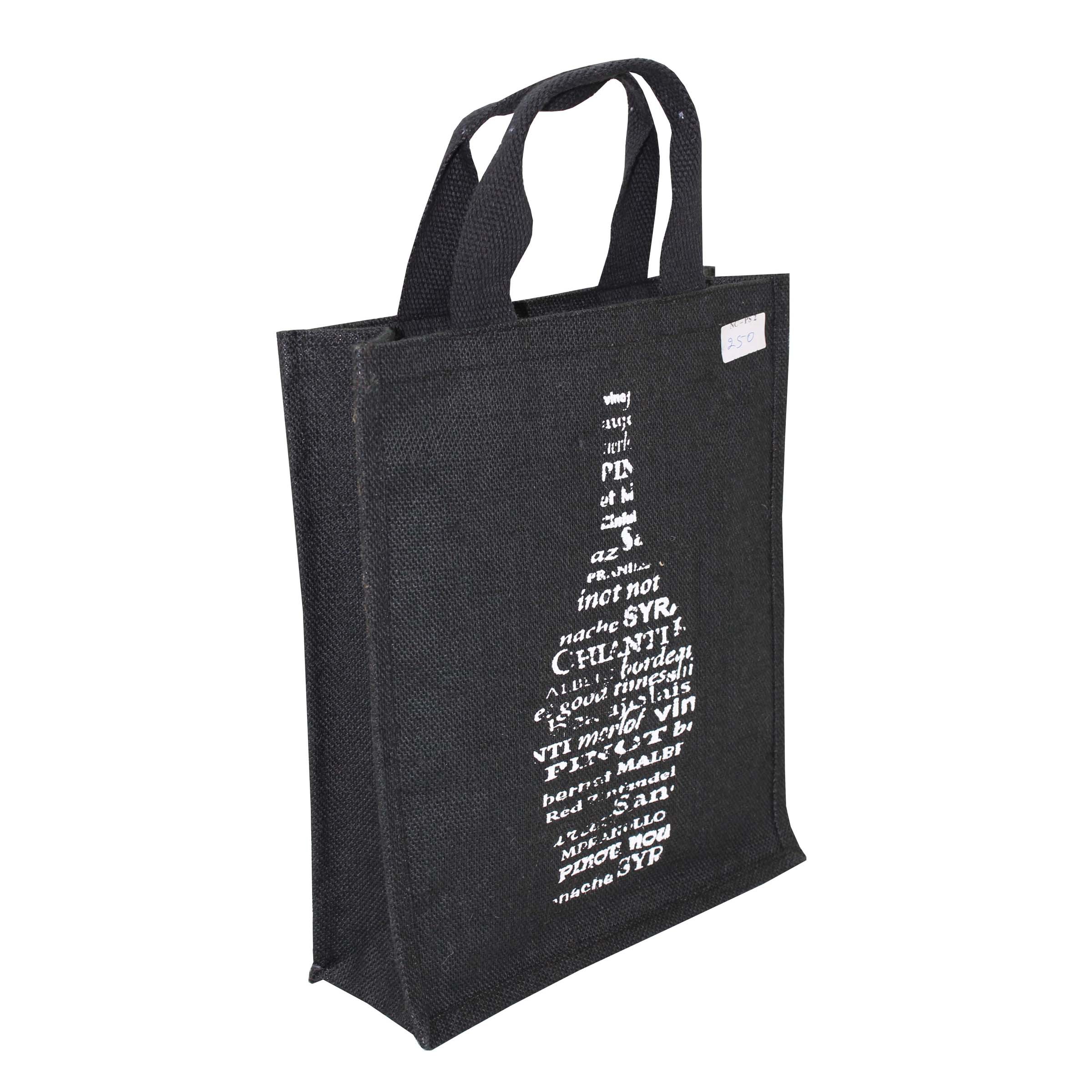 Pp Laminated Jute Three Bottle Bag - Size 35x30x10cm, Shoulder Length Handle, Customized Color, Re-usable, Bio-degradable, Eco-friendly Design