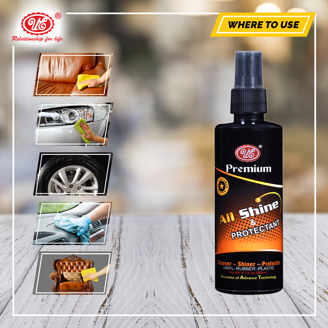 All Shine Polish - 200 Ml Liquid Polish, Multi-surface Applicability, Streak-free Finish, Removes Tough Dirt & Dust, Long-lasting Shine