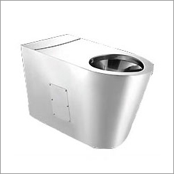 स्टेनलेस स्टील की दीवार पर लगे Wc शौचालय