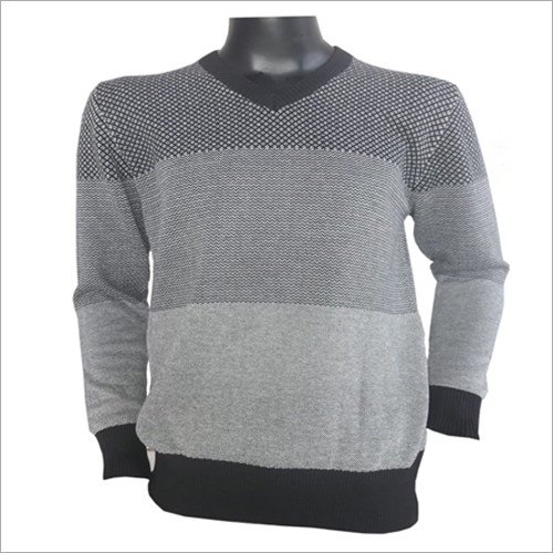 Mens Grey Sweatshirt - Cotton Blend, All Sizes | Multicolor, V Neck, Long Sleeves for Comfortable and Stylish Fit