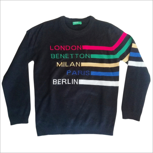 Kids Crew Neck Full Sleeve Sweater - Wool Fabric, All Sizes, Multicolor | Long Sleeves, Stylish Design for Boys