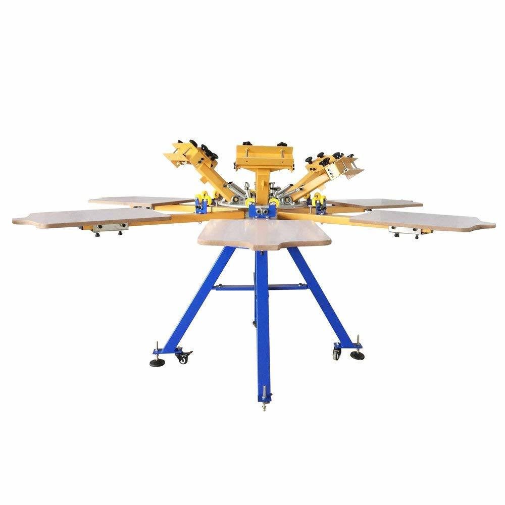 Manual 6 Colour 6 Station Screen Printing Machine