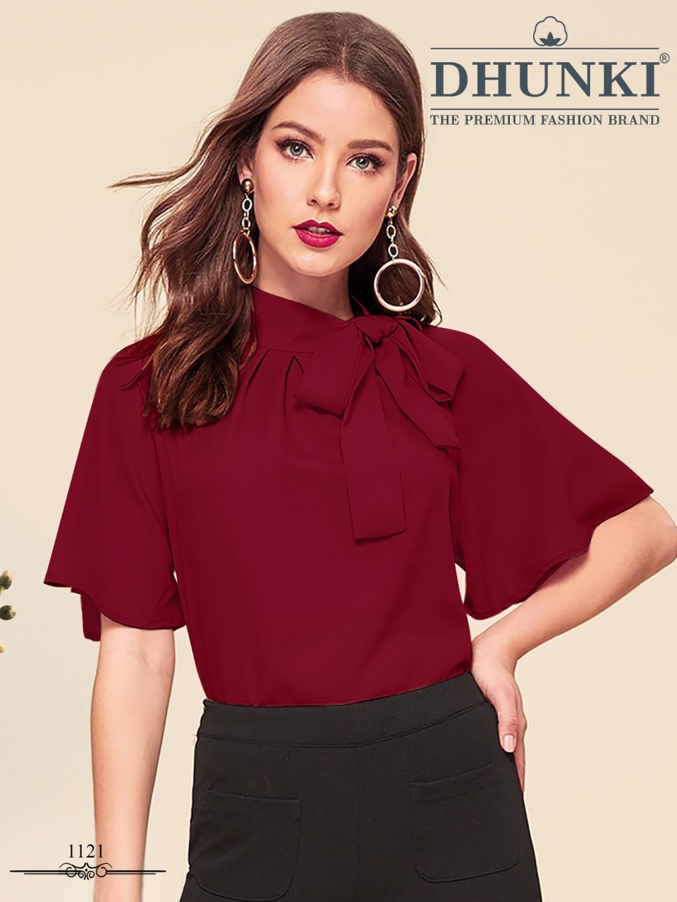 Dhunki Designer Trendy Tops - Heavy Georgette Sizes M(38) & Xl(42) Length 25-26 Inch Five Color Variants Half Sleeves | Full Stitched Limited Edition