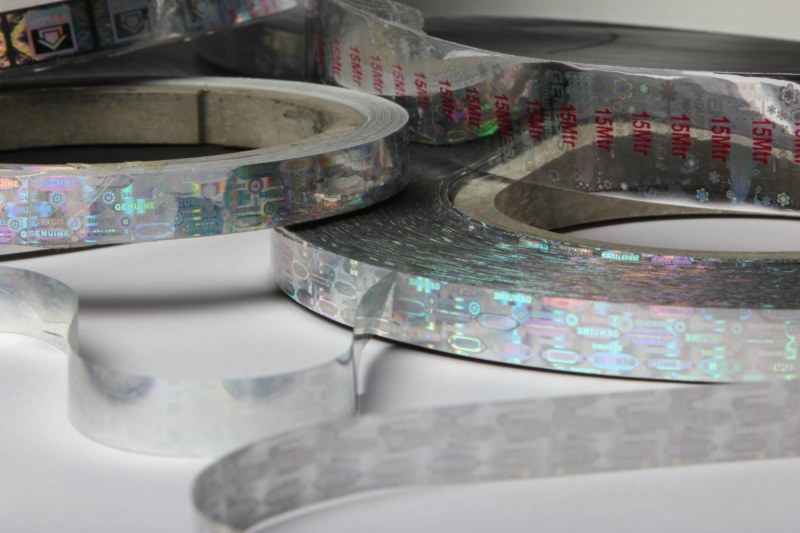 Dot Matrix Holograms - Aluminum Sheet, Customized Size & Shape | Anti-counterfeit, Holographic, Scratch-off, Self-adhesive Solutions