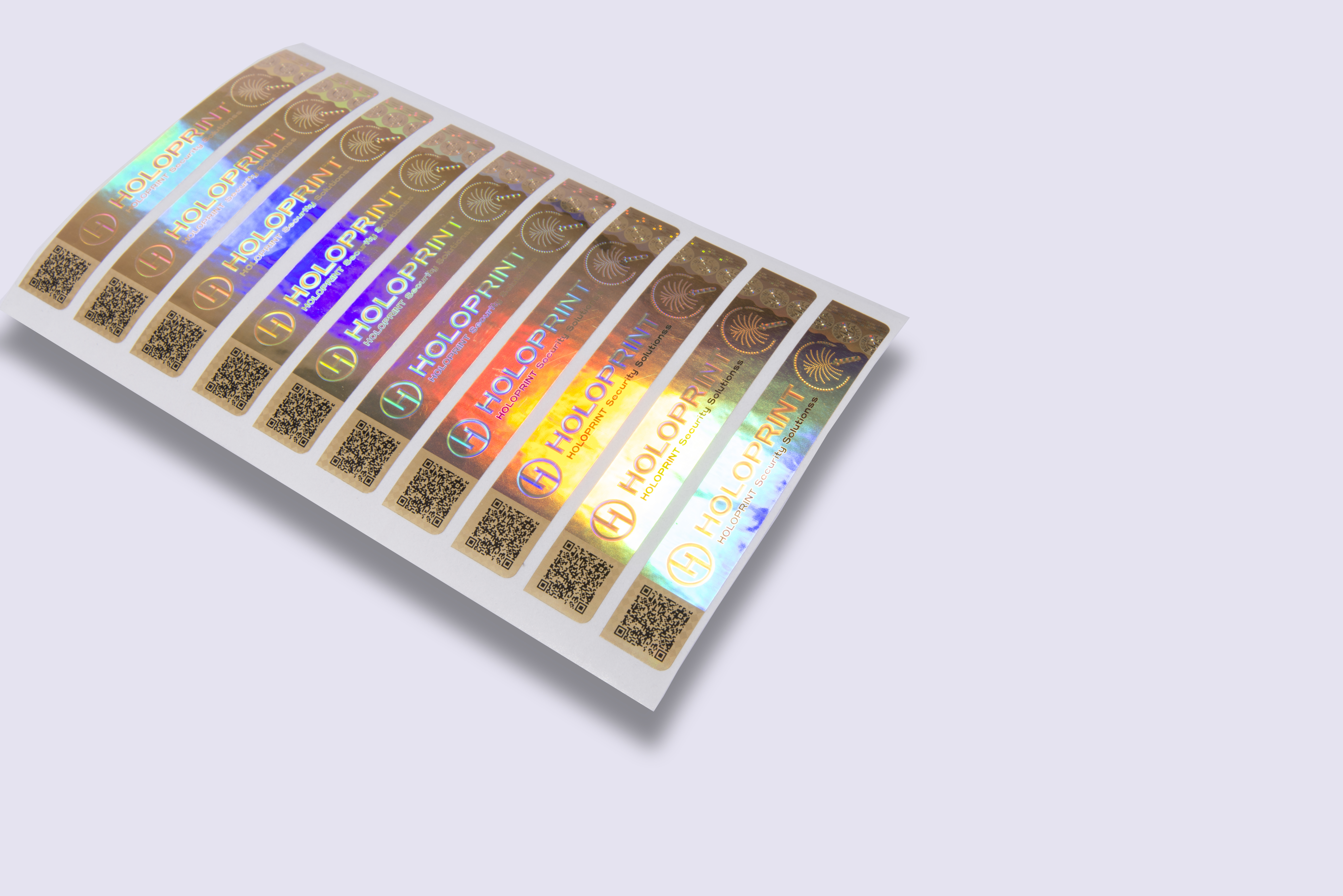 Dot Matrix Holograms - Aluminum Sheet, Customized Size & Shape | Anti-counterfeit, Holographic, Scratch-off, Self-adhesive Solutions