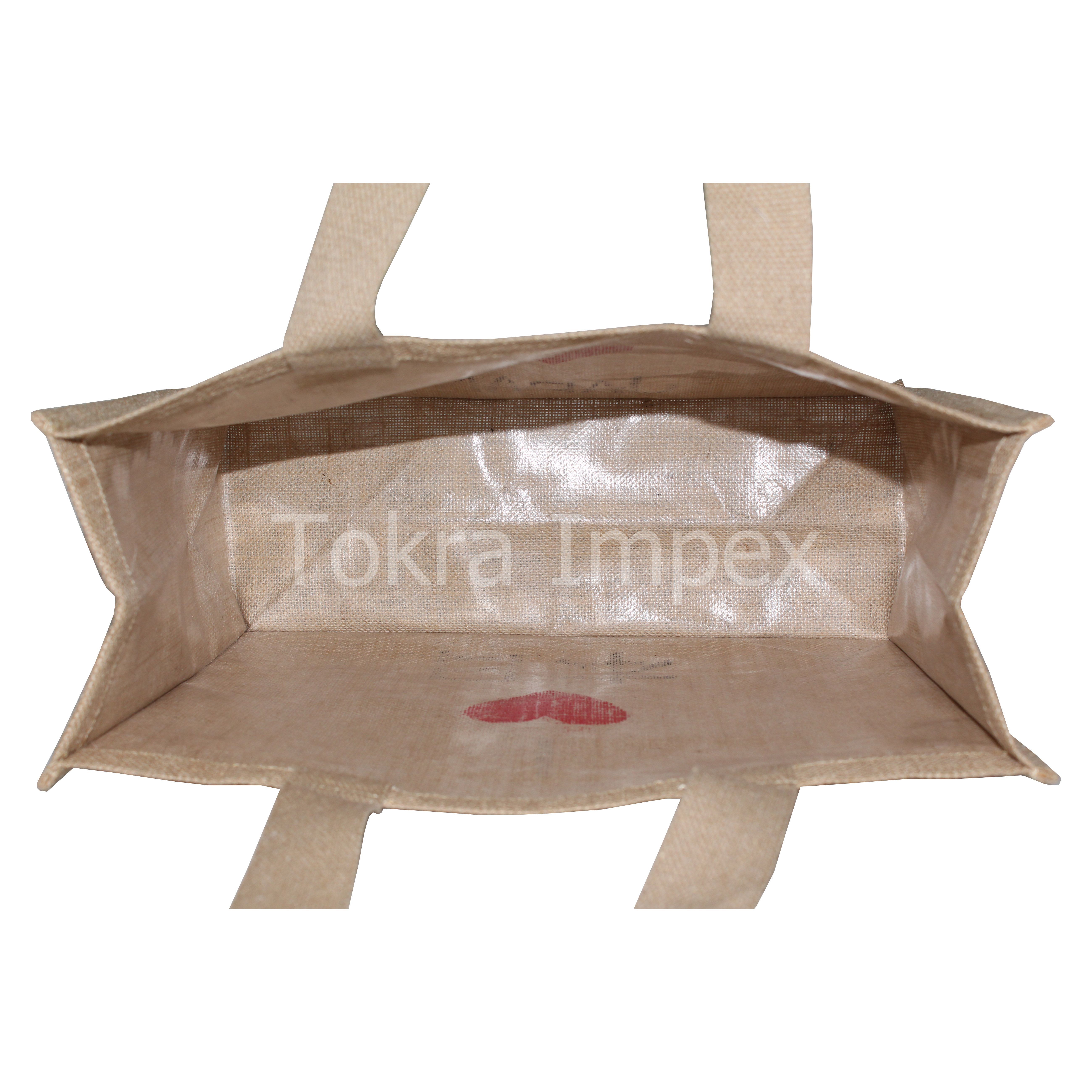 Customized Laminated Jute Tote Bag
