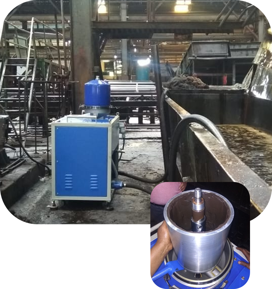 Wire Drawing Oil Cleaning System - Color: Blue