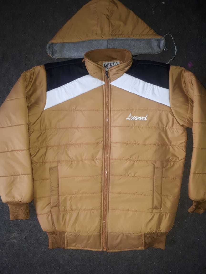 Mens Jacket - Woolen Material, Xl/xxl Size, Cream Color - Full Sleeves, Double Pockets, For Ages 25-55