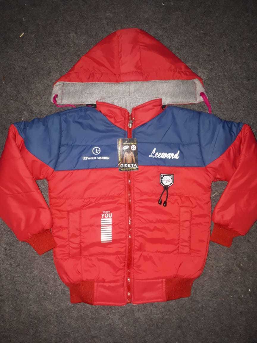 Kids Jacket - Xxs Red And Cream Full Sleeves | Stylish And Comfortable Boys Wear