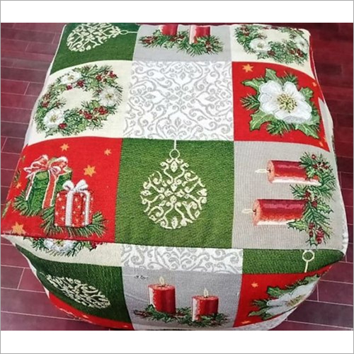 Printed Cotton Pouff