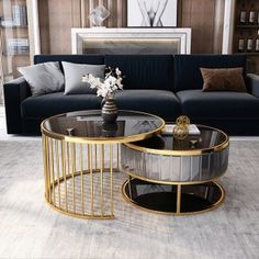 Polyester Finish Nest Of 3 Center Table