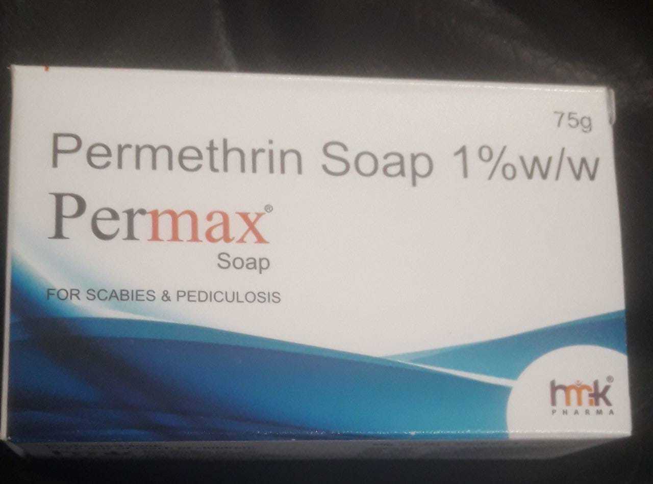 Permethrin Soap - 75gm, White Medicated Bath Soap For Daily Use | Smooth Skin, Guaranteed Scabies Cure