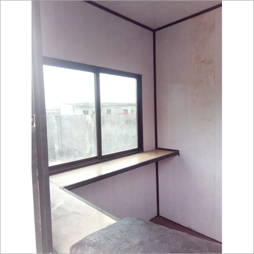 Portable Security Cabin - Steel Material, Customized Size, Pvc Door, Frp Roof | Multiple Use For Guard House, Office, Workshop, Fire Resistant, Portable Design