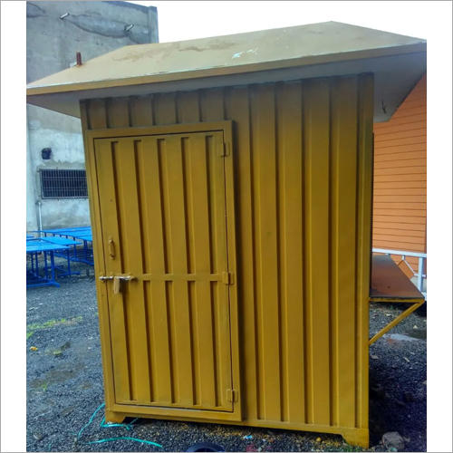 Portable Security Cabin - Steel Material, Customized Size, Pvc Door, Frp Roof | Multiple Use For Guard House, Office, Workshop, Fire Resistant, Portable Design