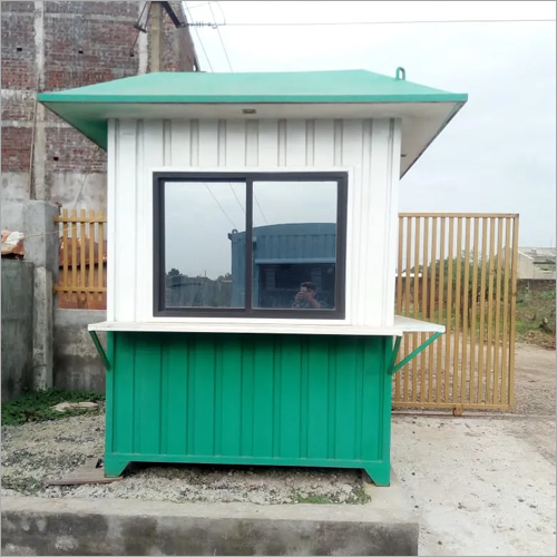 Portable Security Cabin - Steel Material, Customized Size, Pvc Door, Frp Roof | Multiple Use For Guard House, Office, Workshop, Fire Resistant, Portable Design