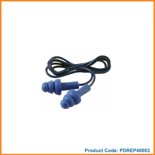 Ear Plug - Soft Polyurethane Foam, Blue Conical Shape | 200 Pairs per Packet