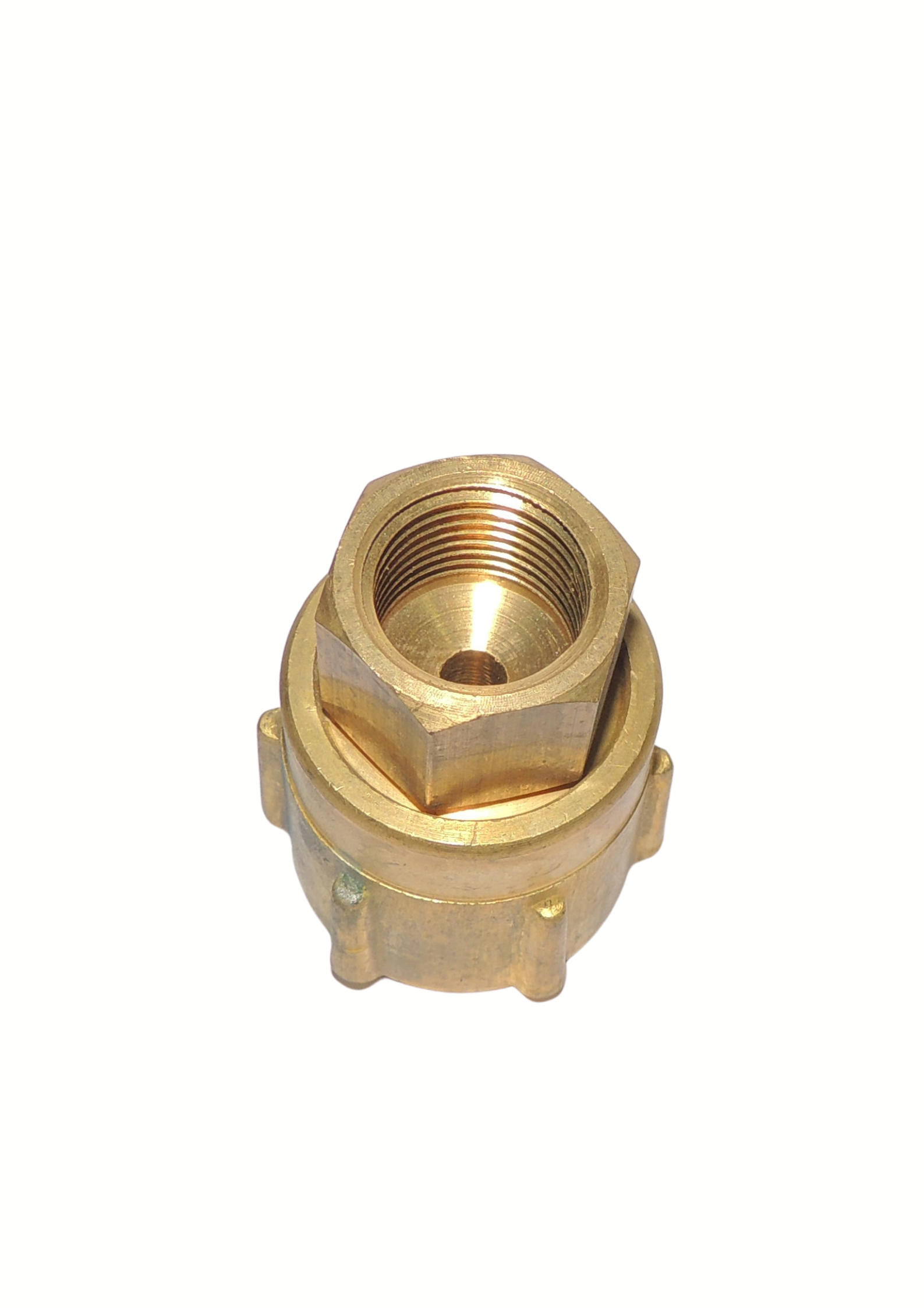 Lpg Lot Adaptor - Brass Material, Horizontal Style, Golden Color | Quick Release Coupling, Leak Proof Connection For Effective Fluid Flow