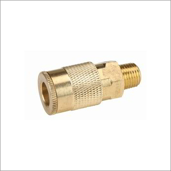 Industrial Brass Coupler - Brass Material, Precision Machining, Max Tolerance ±0.05 mm, Surface Polishing, Thickness 1.5 mm, Weight 0.15 kg | 6-Month Warranty