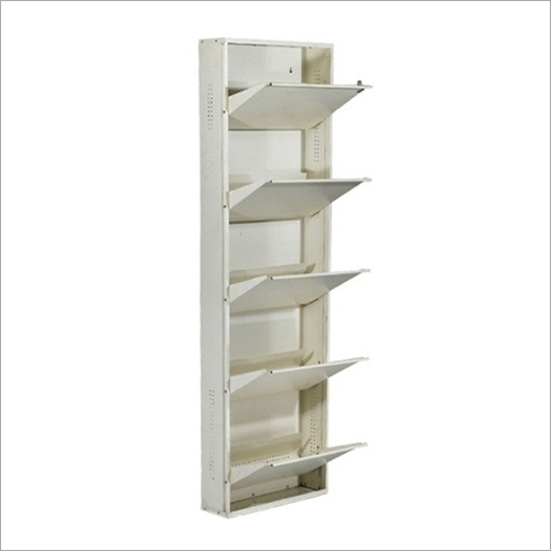 5 Shelve Wall Mounted Shoe Rack - Metal, Foldable Design, 100% Powder Coated | Stylish Indoor/Outdoor Furniture for Stair, Drawing Room, Balcony