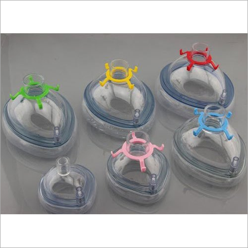 Air Cushion Mask - Medical Grade Silicone, Adult and Pediatric Sizes, Clear Color, Contoured Shape, Standard 15mm Connector, Individually Packaged