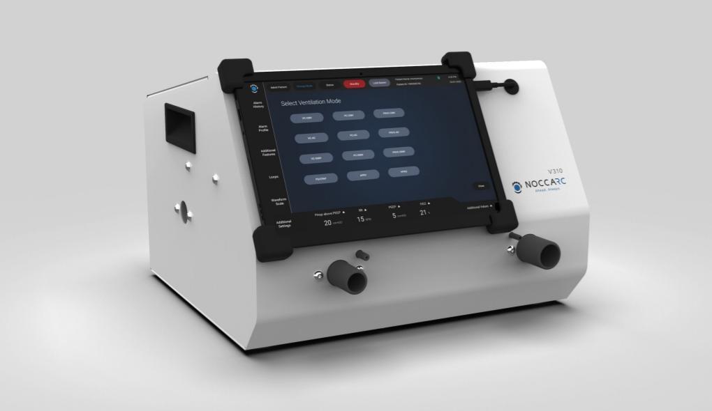 Noccarc V310 Ventilator - Abs Plastic, 300x200x150 Mm | Advanced Icu Ventilator With 8-hour Battery Life, Uv Decontamination Chamber, And Hfnc Capability