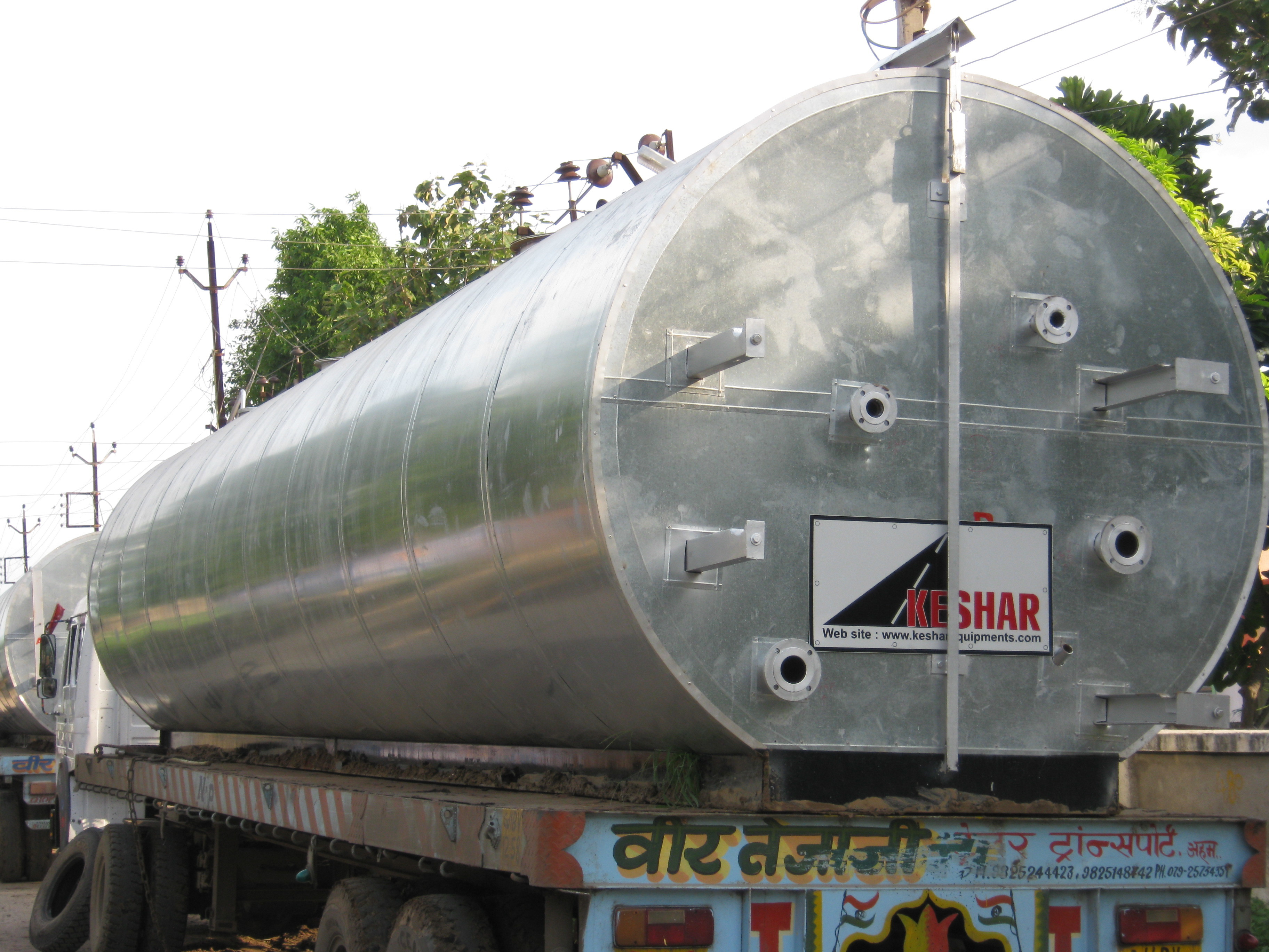Silver Indirect Heating Bitumen Tanks