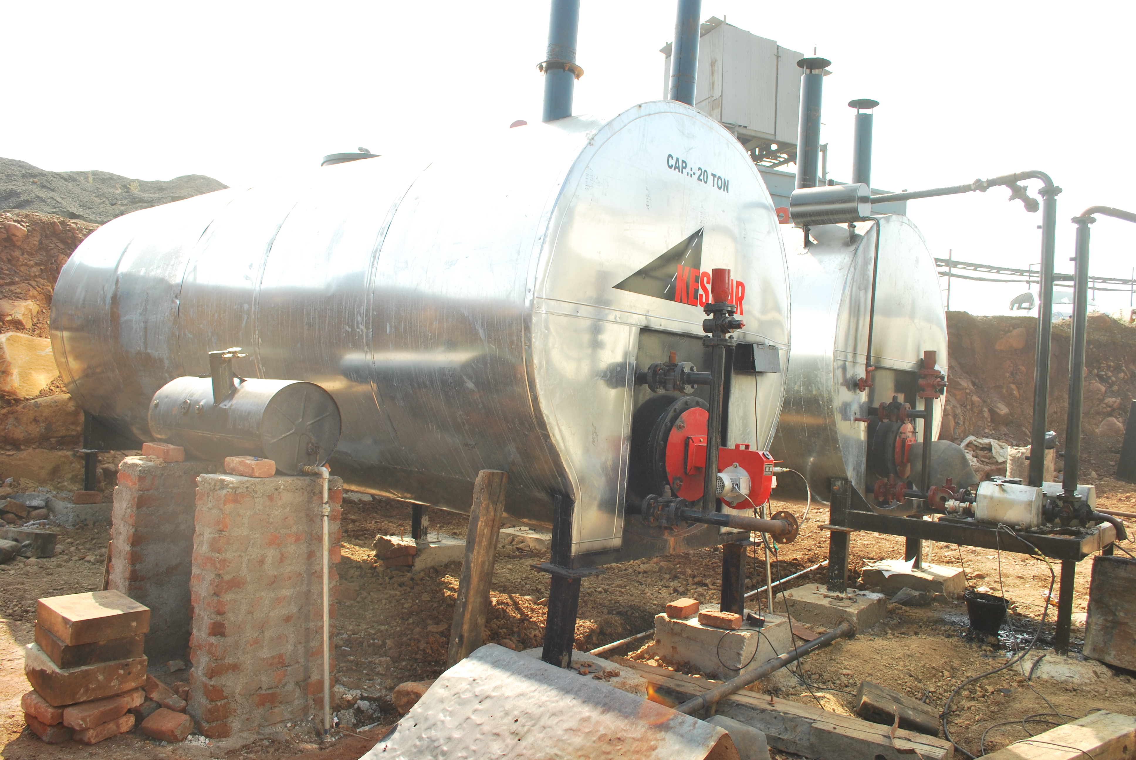 Silver Indirect Heating Bitumen Tanks