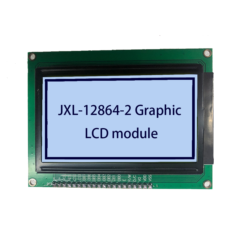 Jxl-12864-2 Lcd Module - Metal Pin Or Rubber Build, 93.0mm X 70mm X 14mm Size, Transflective Stn Display, 128x64 Pixels, Operating Voltage 3.3v / 5.0v, Waterproof Ip51 Rating, 12 Months Warranty, Backlight Led (White)
