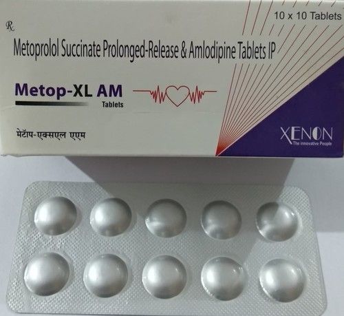 मेटोप्रोलोल सक्सेनेट लंबे समय तक रिलीज और एम्लोडिपिन 5mg टैबलेट