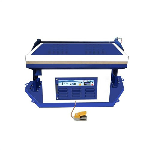 Blue & White Flat Bed Press Machine