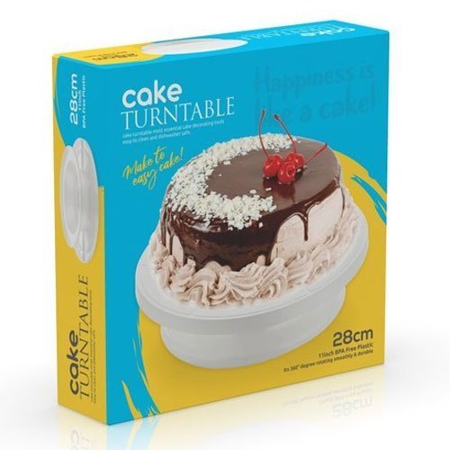 White Plastic Cake Decorating Turntable