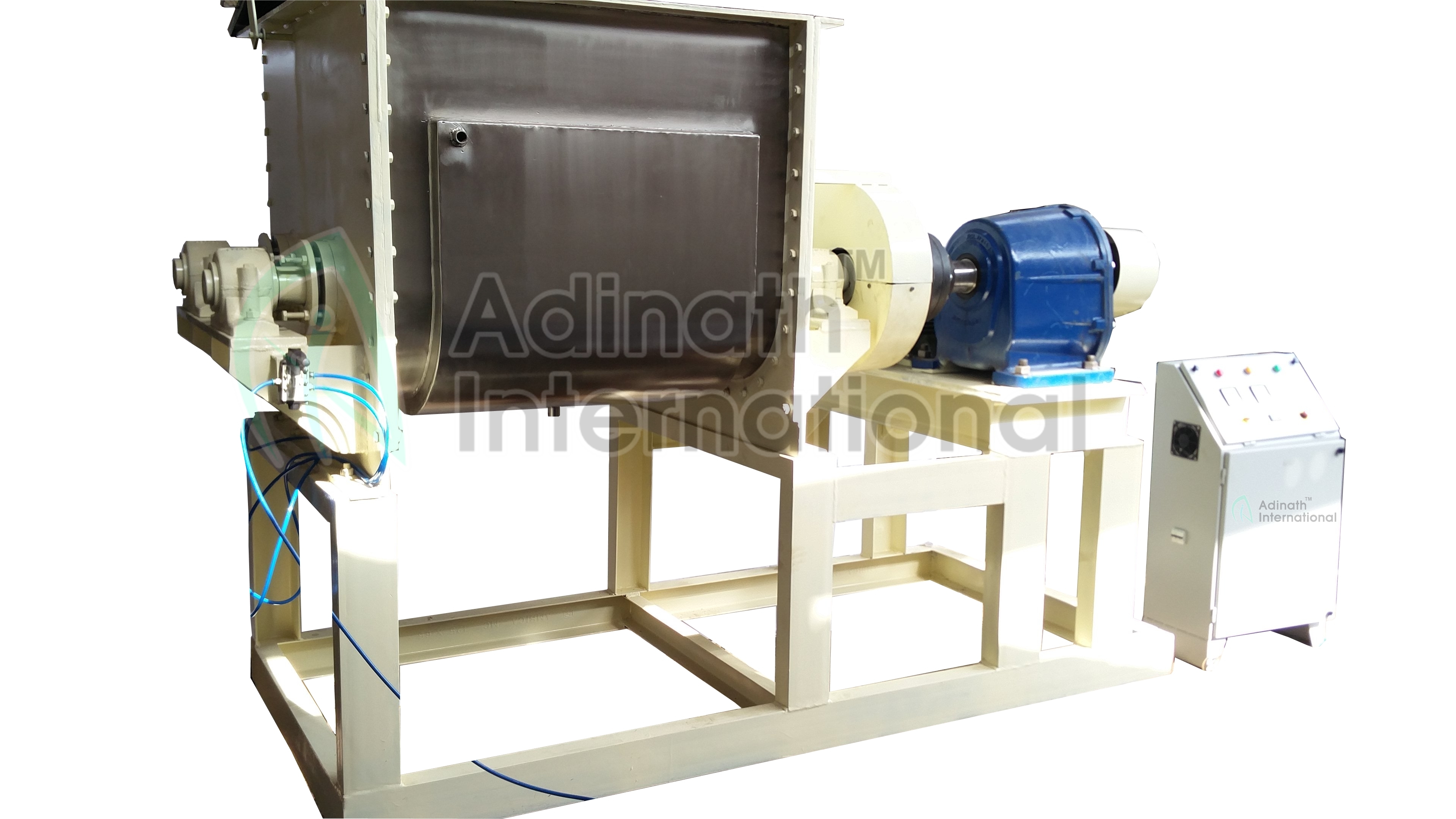 Carbon Mixer - Stainless Steel, 1200x900x1070 Mm, Blue, 5000 Kg/hr Capacity, Electric Drive, Double Shaft, High Speed, Plc Control