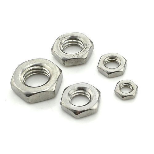 Stainless Steel Hex Nut - Color: Silver White