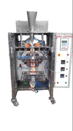 Popcorn Packing Machine - Silver | Semi-automatic, Electric Drive, Human Machine Interface, 6000 Watt Power, Auxiliary Cleaner Type