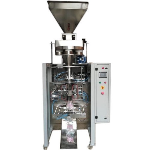 Popcorn Packing Machine - Silver | Semi-automatic, Electric Drive, Human Machine Interface, 6000 Watt Power, Auxiliary Cleaner Type