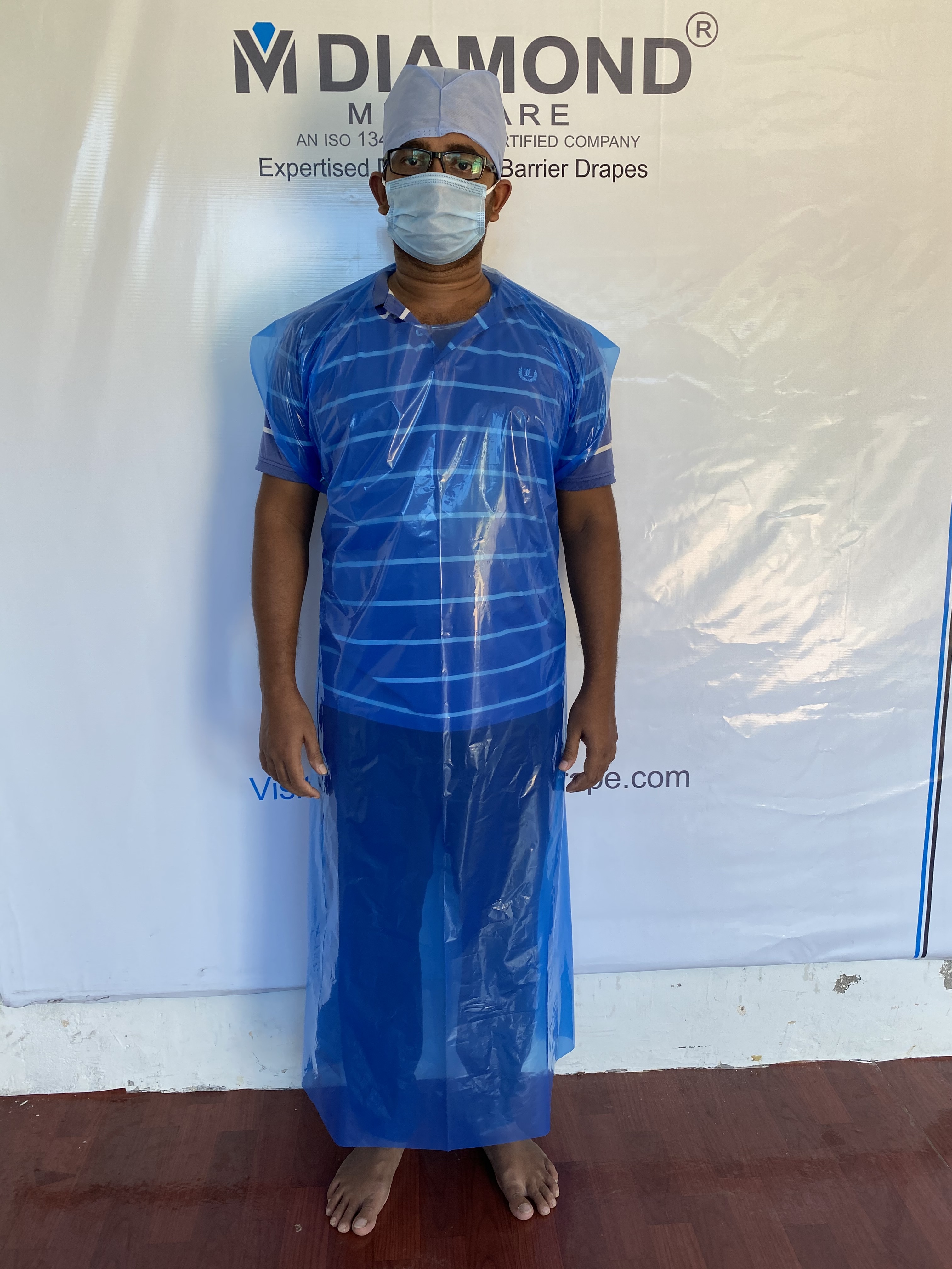 Green Disposable Poly Apron