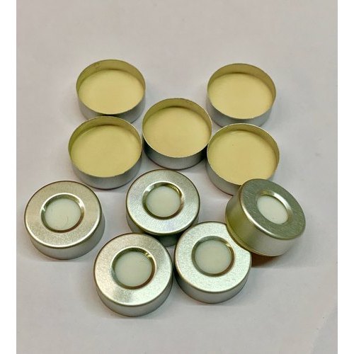 20 Mm Ptfe / Silicone Septa With Aluminium Crimp Cap Dimension(L*W*H): 2*2*2  Centimeter (Cm)