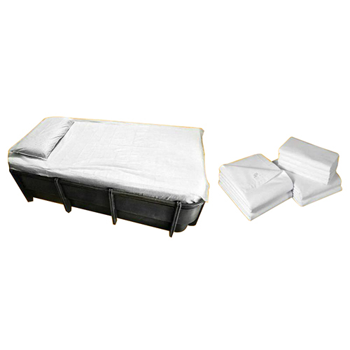 Disposable Bedsheet - Non Woven Material, White Color | Disposable Application for Hospitals