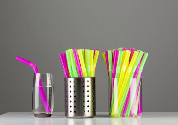 Plastic Straw - 6mm Diameter, 6 Inches Long | Green Color, Bulk Packaging
