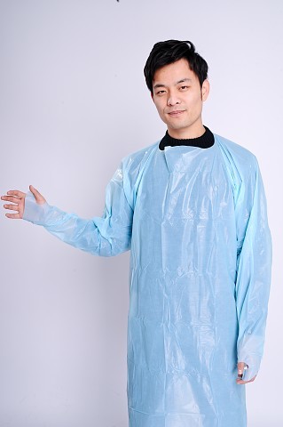 Isolation Gown - Sms Nonwoven, S-xxl Size, Blue Color, 35gsm Weight, 120cm Length, 60cm Width, Tie-back Closure