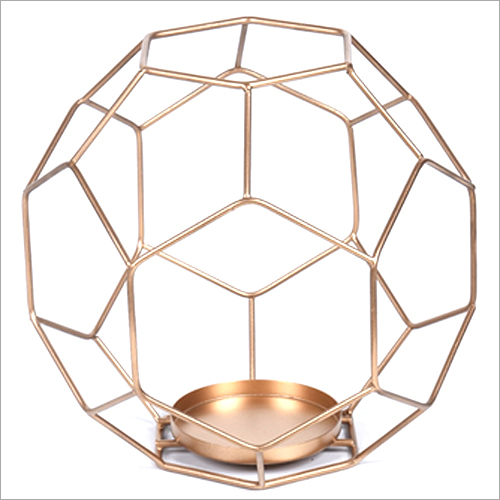 गोल्ड सॉकर बॉल टी लाइट कैंडल होल्डर