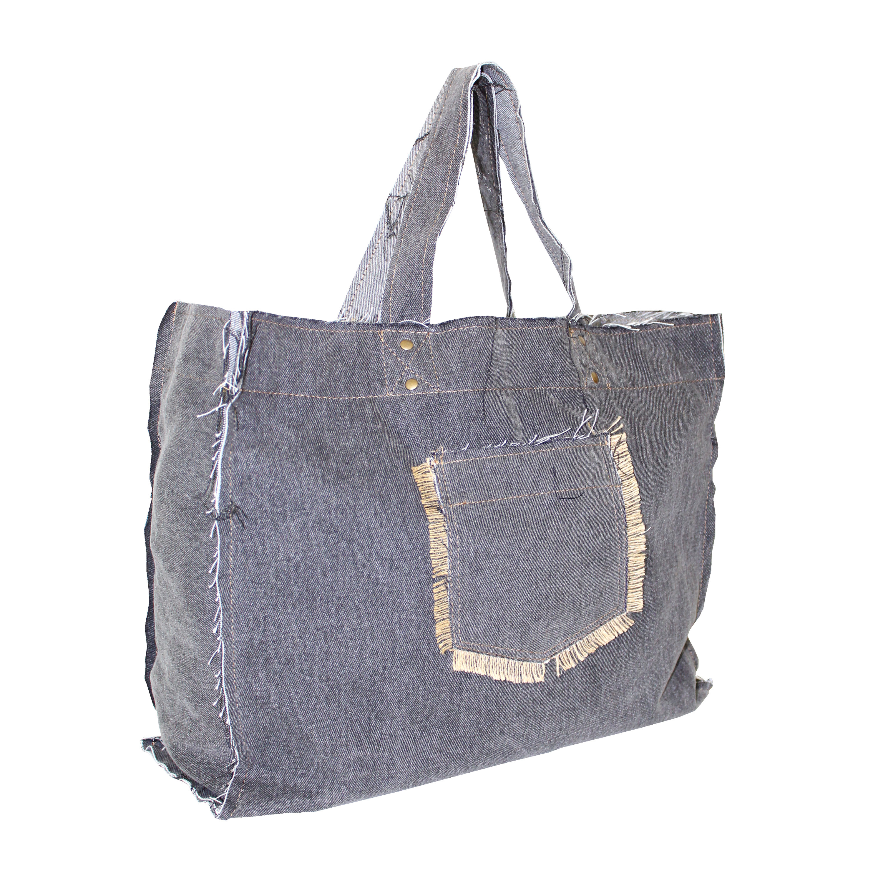Washed Denim Tote Bag Capacity: 10 Kgs Kg/day